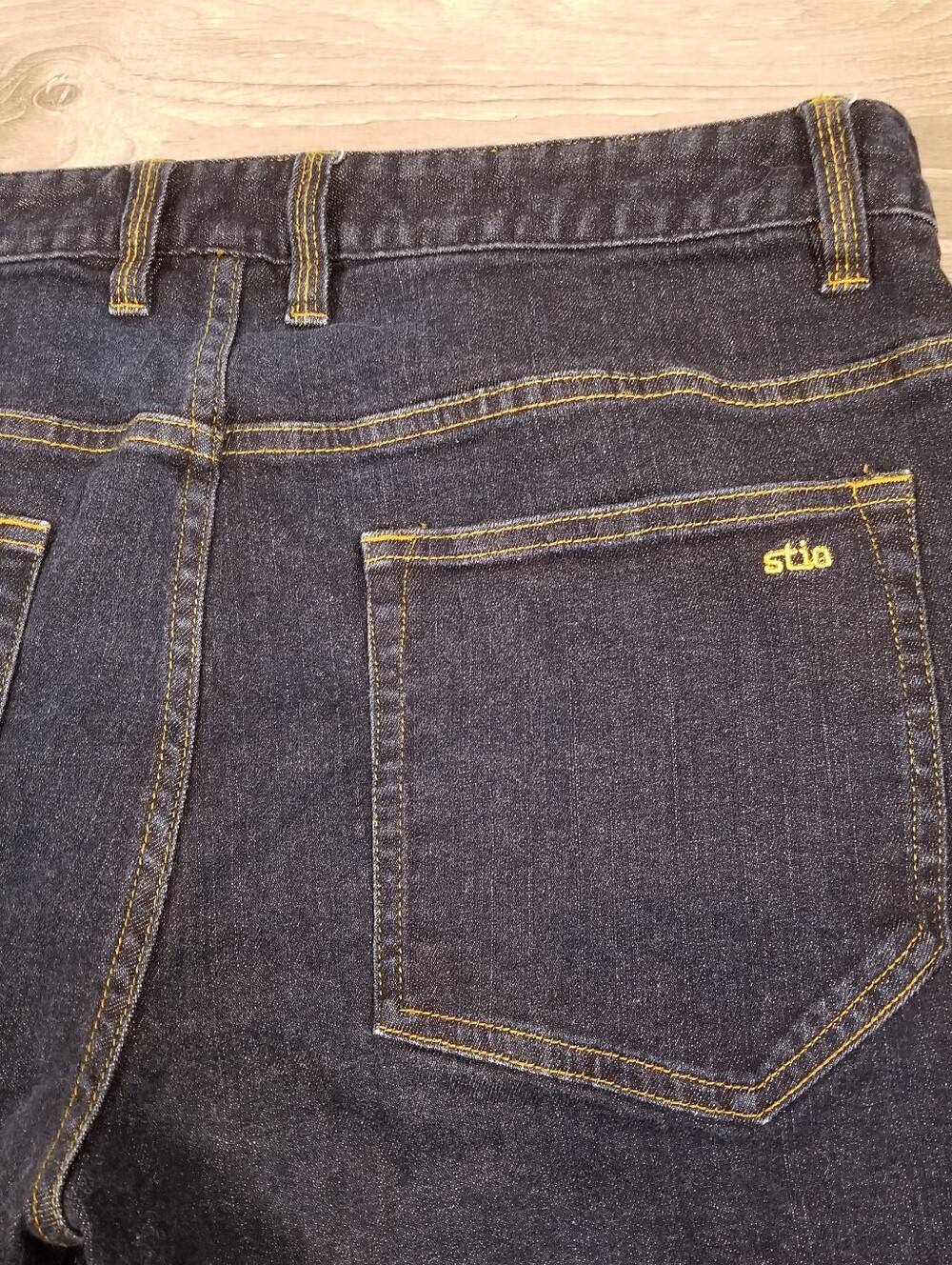 Stio Mens Rivet Jeans Dark Wash Organic Cotton Stretch Denim Pants 35L 35x34 - Picture 7 of 9